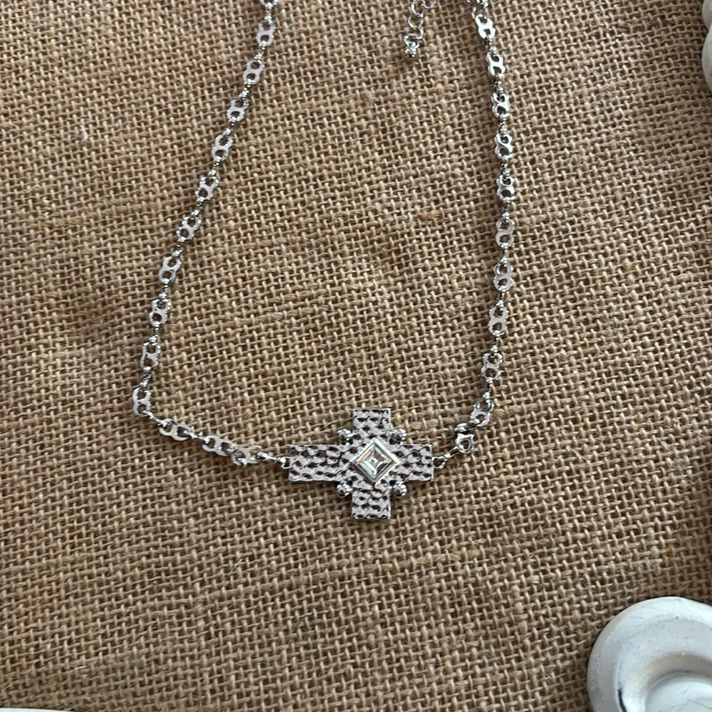 Elegant Black Cross Pendant Necklace